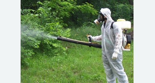 Дезинфекция территории от клещей. Ленинск