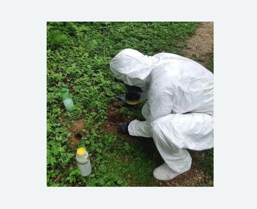 уничтожение кротов на участке в Ленинске